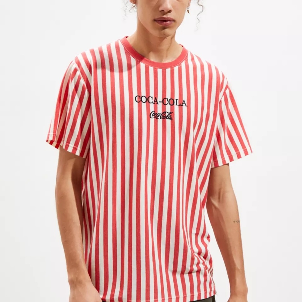 Coca-Cola Striped Cotton Tee